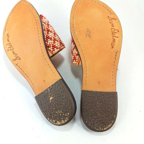 Sam Edelman Gunner 3 Leather Lined Banded Beaded Slip on Flats Women's  7....... - Picture 9 of 10